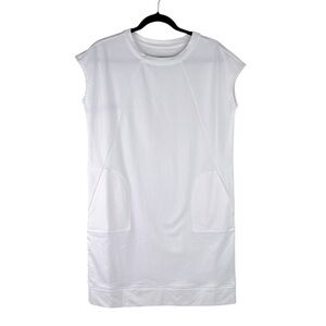 Zuda White Casual Sleeveless Sporty Shirt Dress with Pockets Size XXS